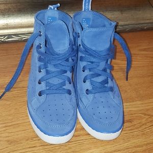 Coach NY high top blue suede hi top kicks